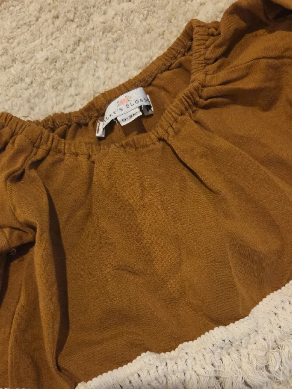 Girls Mixed Tops, Pants, & Dresses - Rust, Cream, Mauve, White, Mustard Set Boho